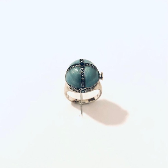 Ely’s Fate Onyx and marcassite ring - Picture 5 of 5